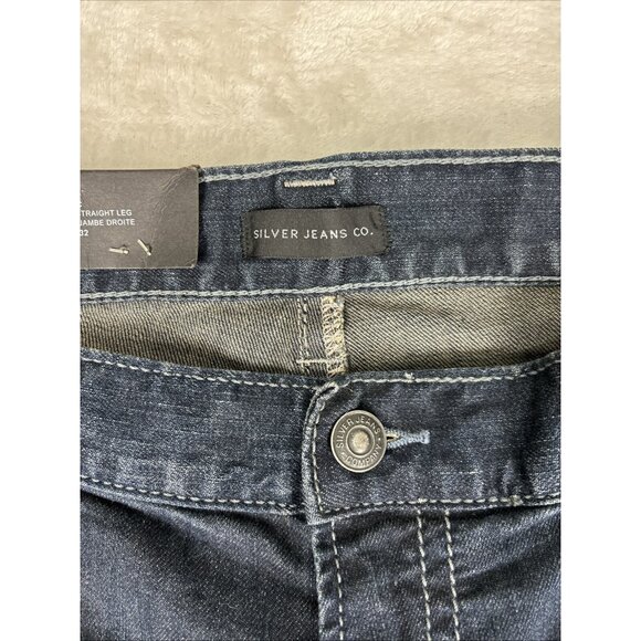NWT Silver Jeans Men’s Size 40x32 Zac Relaxed Fit Straight Leg Dark Wash NEW - Picture 5 of 13